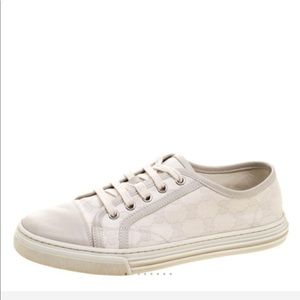 Gucci canvas and leather sneakers